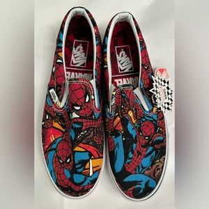 Vans X Marvel Spider-Man Slip-On Sneakers NWT Men’s Size 9.5